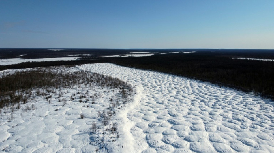 En Sib&eacute;rie, le d&eacute;gel du perg&eacute;lisol constelle le paysage d'intrigantes bosses