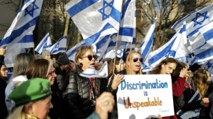 Demonstranten fordern vor UN-Sitz Solidarit&auml;t mit von Hamas misshandelten Frauen