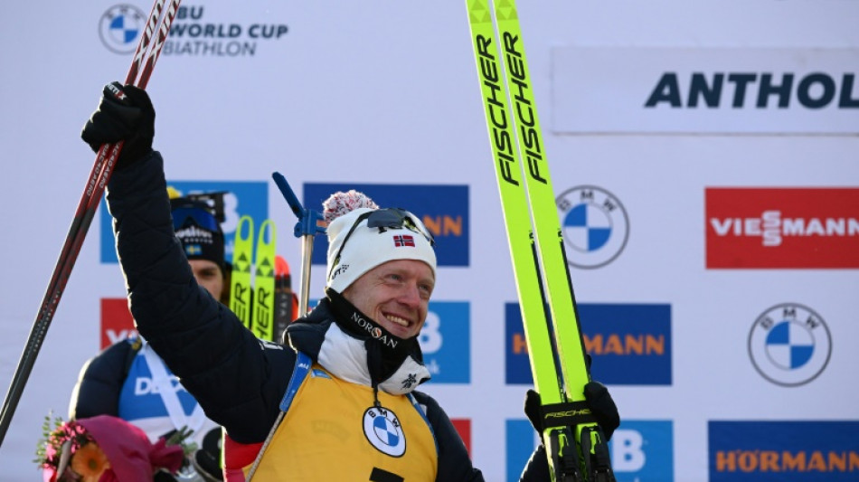 Biathlon: dixi&egrave;me succ&egrave;s de l'hiver pour Boe, QFM s'enlise &agrave; Anterselva
