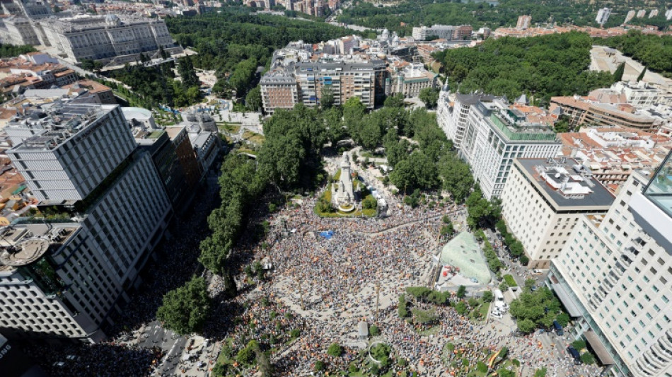 Tens of thousands join anti-government protest in Madrid