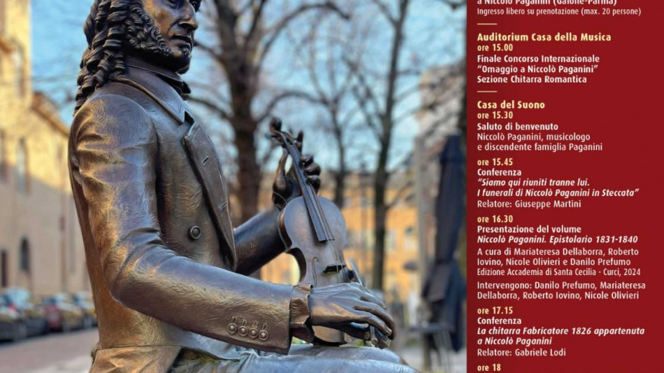A Parma il 'Paganini Day per celebrare Niccol&ograve; Paganini