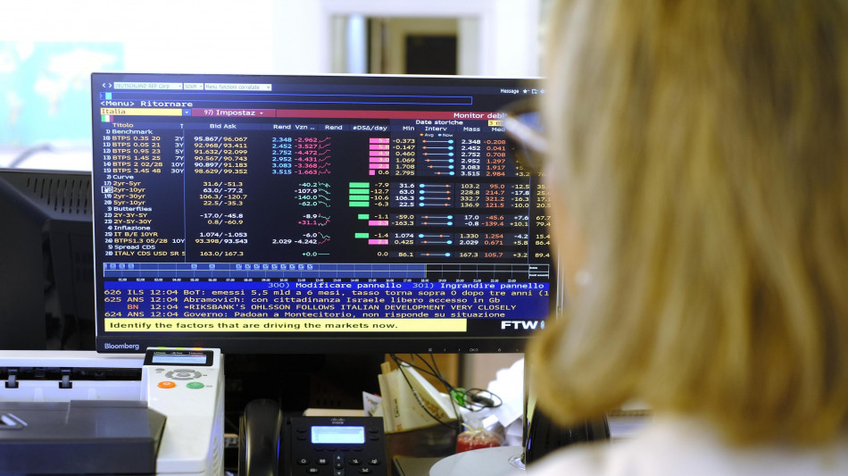 Lo spread tra Btp e Bund chiude in marginale rialzo a 82 punti base