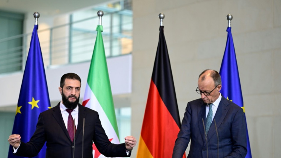 Syrian leader pledges to work with Germany on migration, recovery