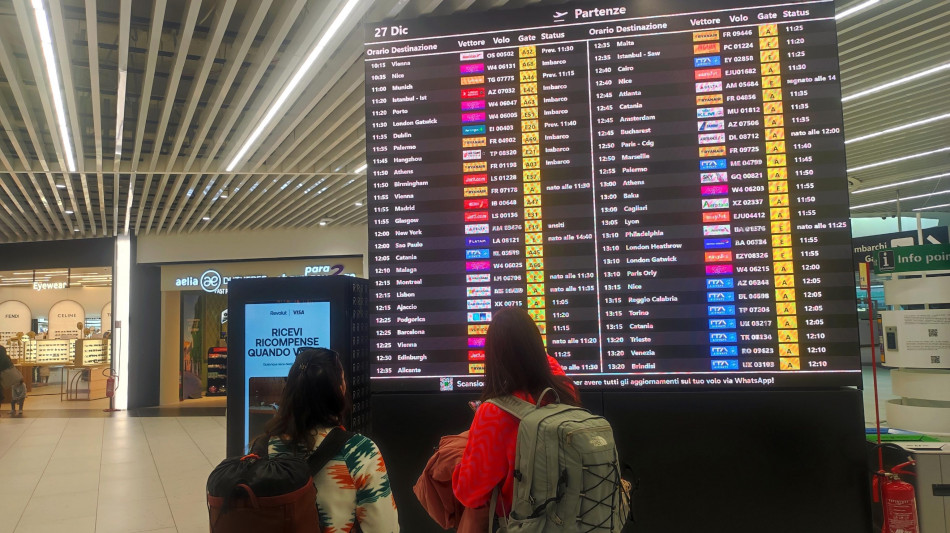 2,5 milioni di passeggeri in aeroporti Roma nelle Festivit&agrave;