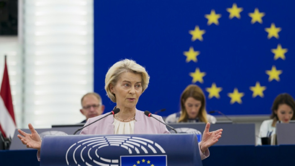 Von der Leyen h&auml;lt Rede zur Lage der Union im EU-Parlament