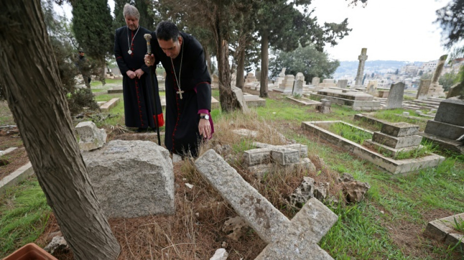 Dutzende christliche Gr&auml;ber auf Berg Zion in Jerusalem gesch&auml;ndet
