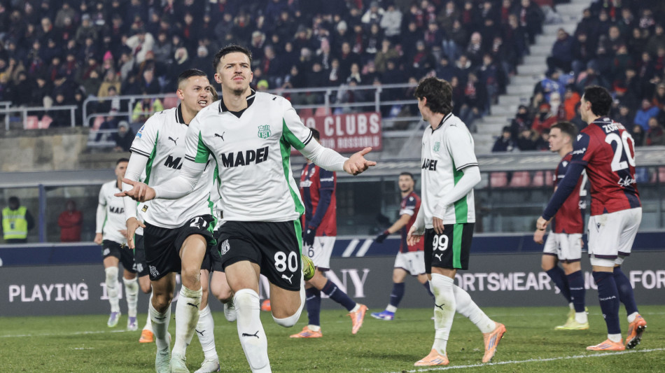 Serie A: Bologna-Sassuolo 1-1
