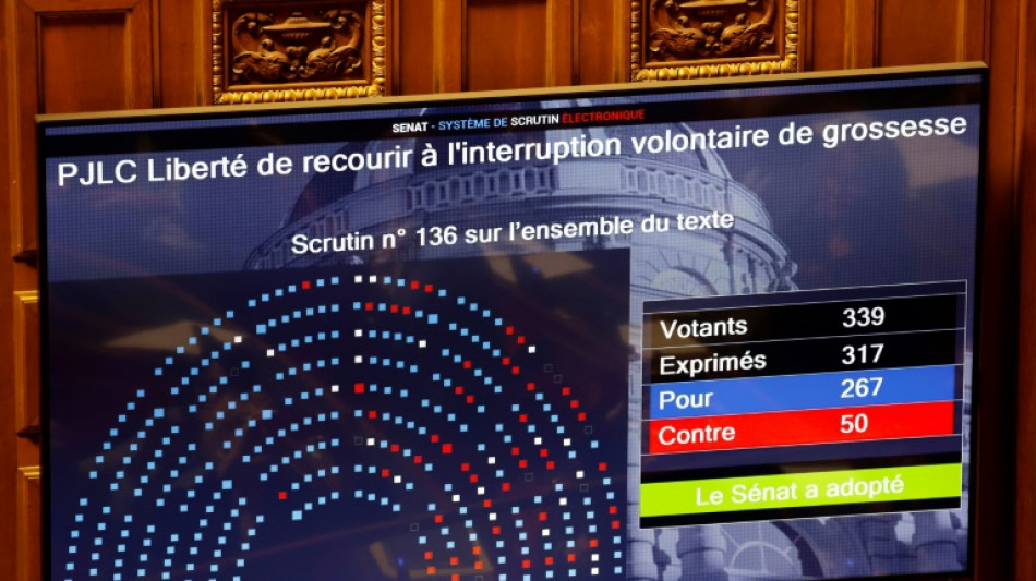 IVG dans la Constitution: la r&eacute;forme franchit l'obstacle du S&eacute;nat, le Congr&egrave;s r&eacute;uni lundi