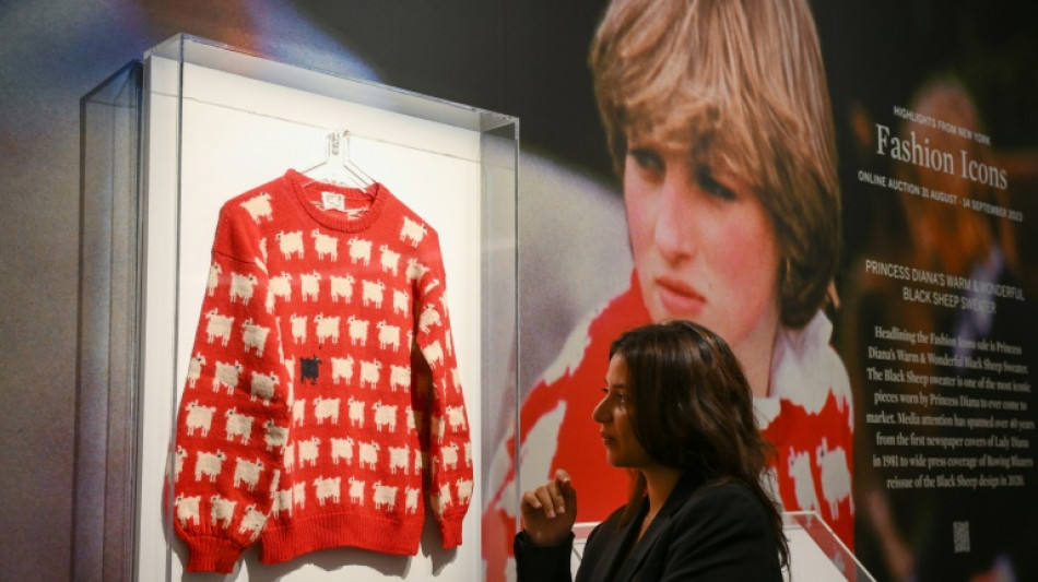 Plus d'un million de dollars aux ench&egrave;res pour le pull aux moutons de la princesse Diana