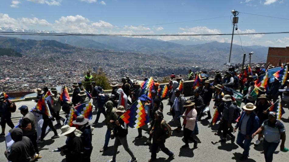 Choques en La Paz entre afines a Morales y la polic&iacute;a tras marcha por crisis econ&oacute;mica