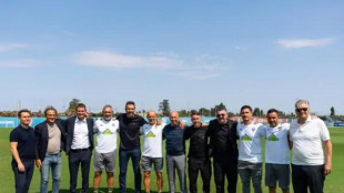 Calcio: il ct Gattuso e Buffon all'allenamento del Cagliari