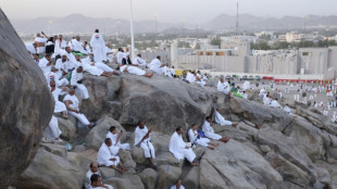 Peregrinos musulmanes rezan en el monte Arafat, un momento crucial del hach