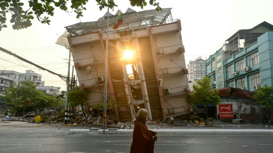 'Can collapse anytime': Mandalay quake victims seek respite outdoors