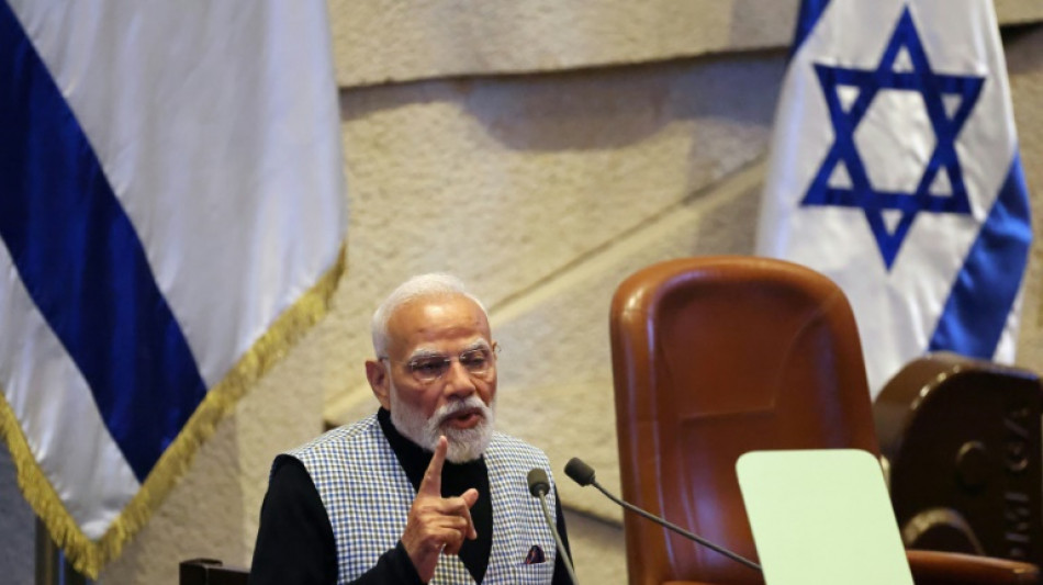 Modi says India stands 'firmly' with Israel during visit